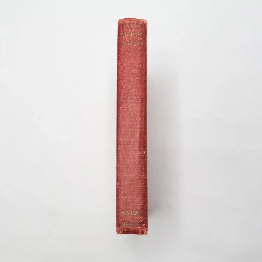 Tennyson‎ Birthday Book Hardcover Red 1910 Antique Astrological Signs, Notes
